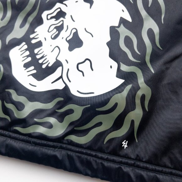 Lurking Class Snowboard Skull Jacket Men's Small Black Green Full Zip Hooded Ski - Picture 13 of 16